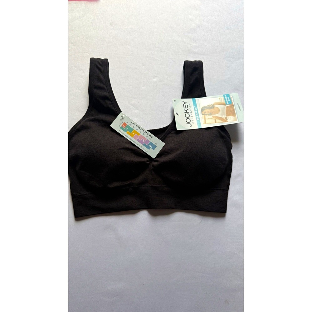 Jockey Generation Seamfree Wireless Microfiber Bralette Black S Removable Cups